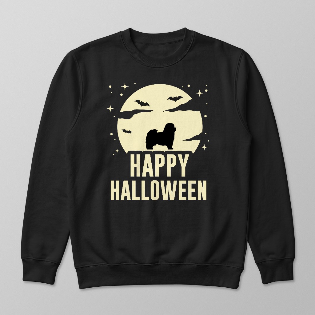 Halloween Silhouette Moon: Personalized {breedFullName} Sweatshirt
