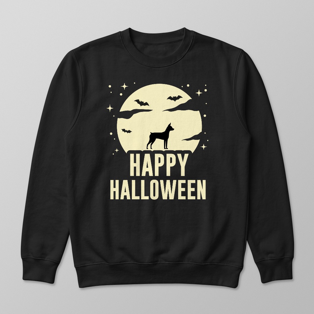 Halloween Silhouette Moon: Personalized {breedFullName} Sweatshirt