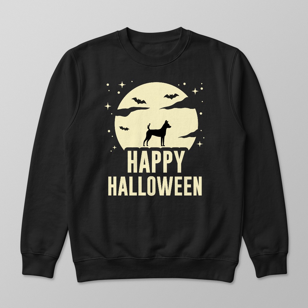 Halloween Silhouette Moon: Personalized {breedFullName} Sweatshirt