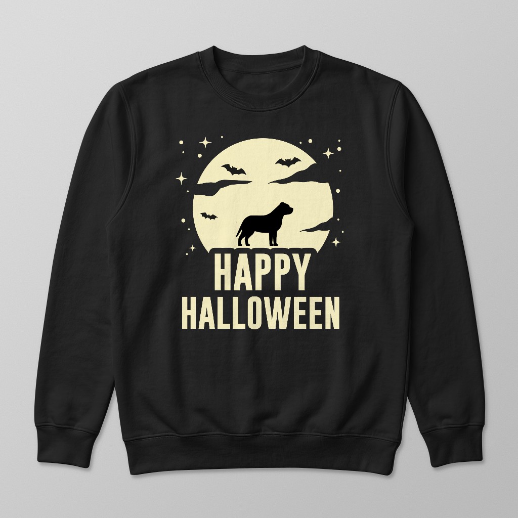 Halloween Silhouette Moon: Personalized {breedFullName} Sweatshirt