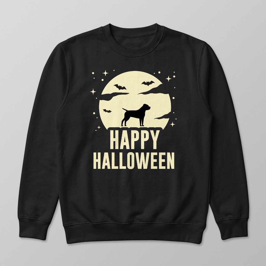 Halloween Silhouette Moon: Personalized {breedFullName} Sweatshirt