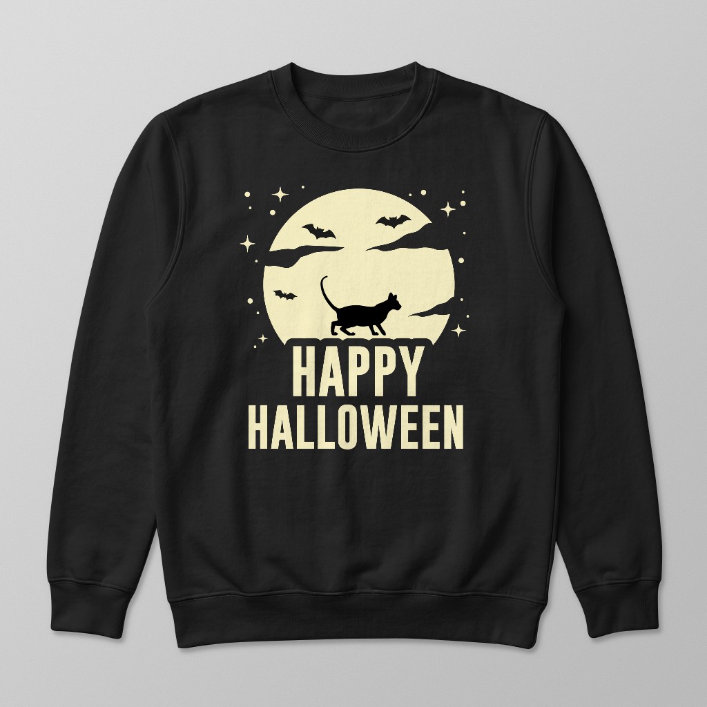 Halloween Silhouette Moon: Personalized {breedFullName} Sweatshirt