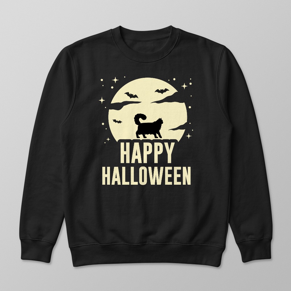 Halloween Silhouette Moon: Personalized {breedFullName} Sweatshirt