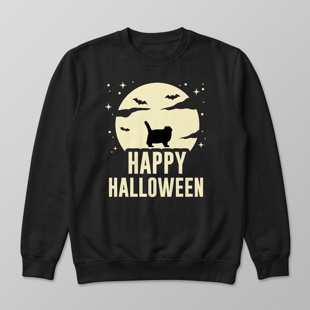 Halloween Silhouette Moon: Personalized {breedFullName} Sweatshirt