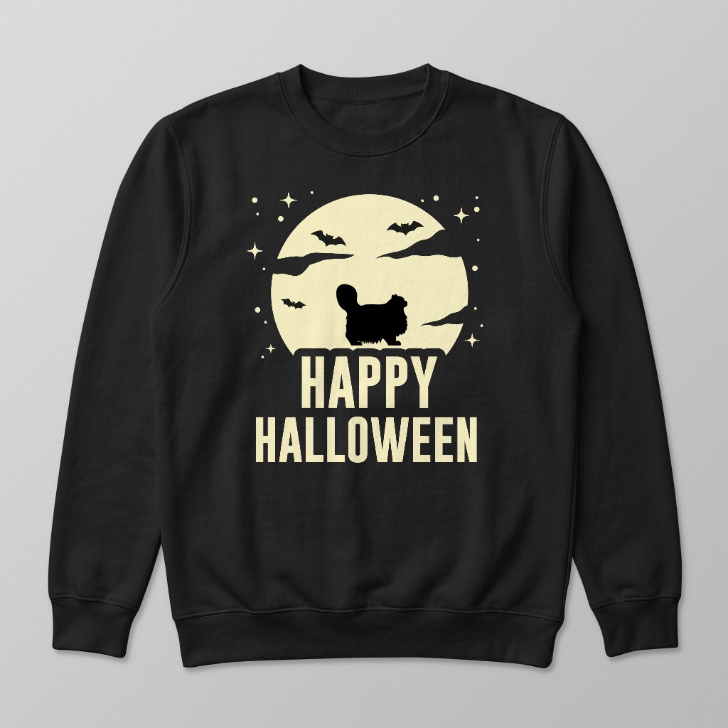 Halloween Silhouette Moon: Personalized {breedFullName} Sweatshirt
