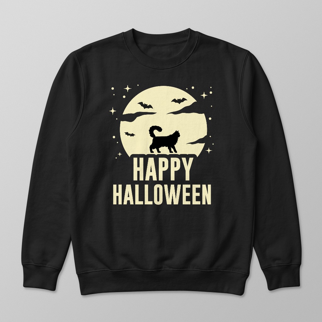 Halloween Silhouette Moon: Personalized {breedFullName} Sweatshirt