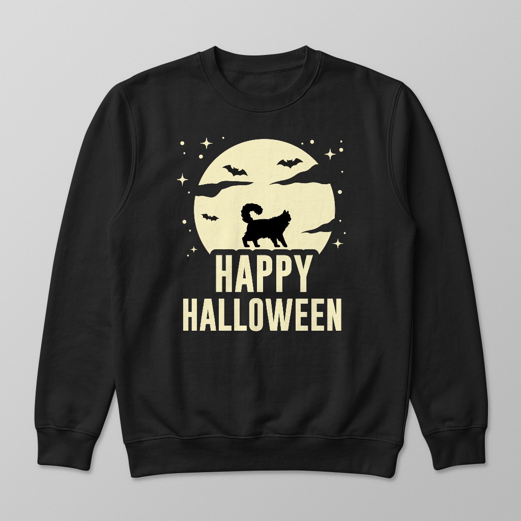 Halloween Silhouette Moon: Personalized {breedFullName} Sweatshirt