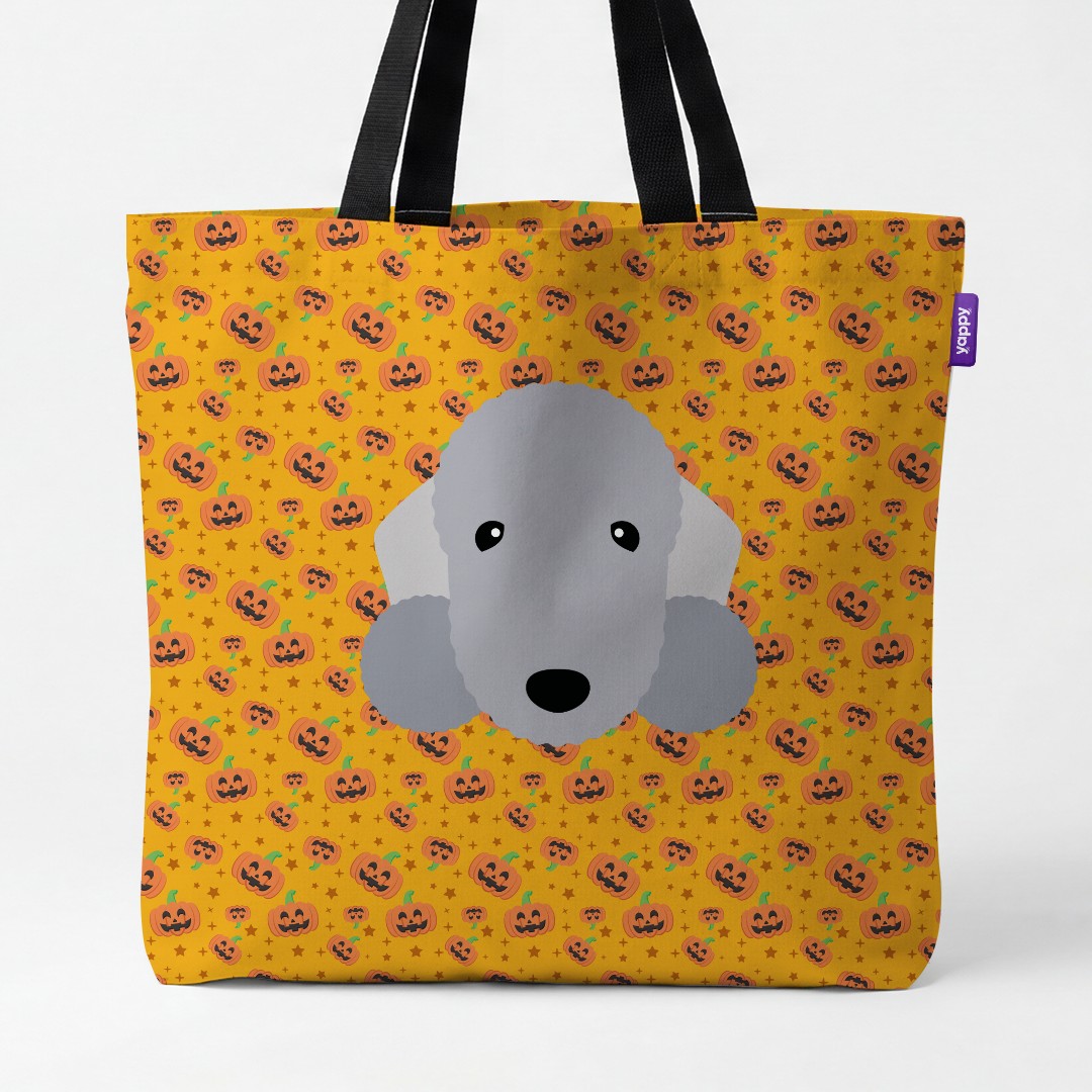 'Happy Pumpkin' - Personalized {breedCommonName} Canvas Bag