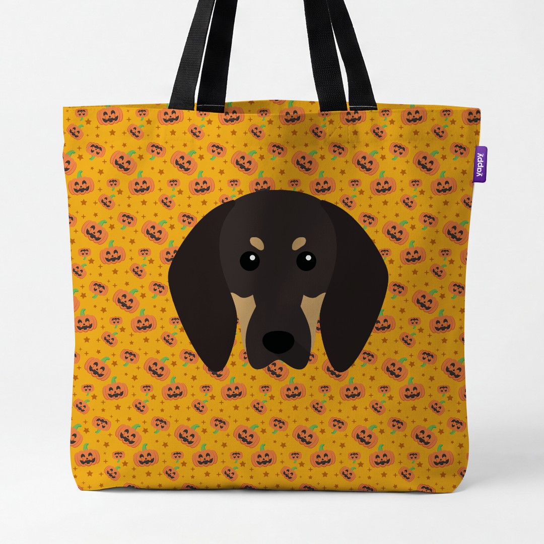 'Happy Pumpkin' - Personalized {breedCommonName} Canvas Bag