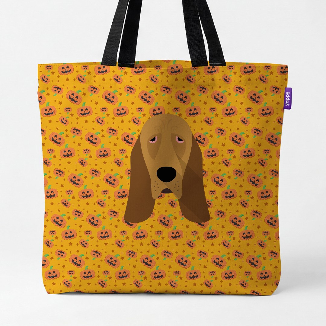 'Happy Pumpkin' - Personalized {breedCommonName} Canvas Bag