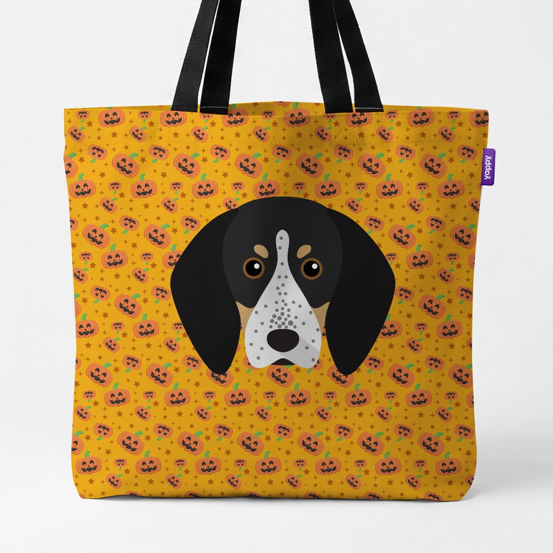 'Happy Pumpkin' - Personalized {breedCommonName} Canvas Bag