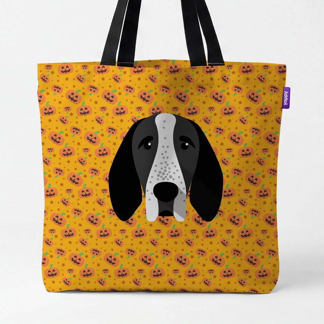 'Happy Pumpkin' - Personalized {breedCommonName} Canvas Bag