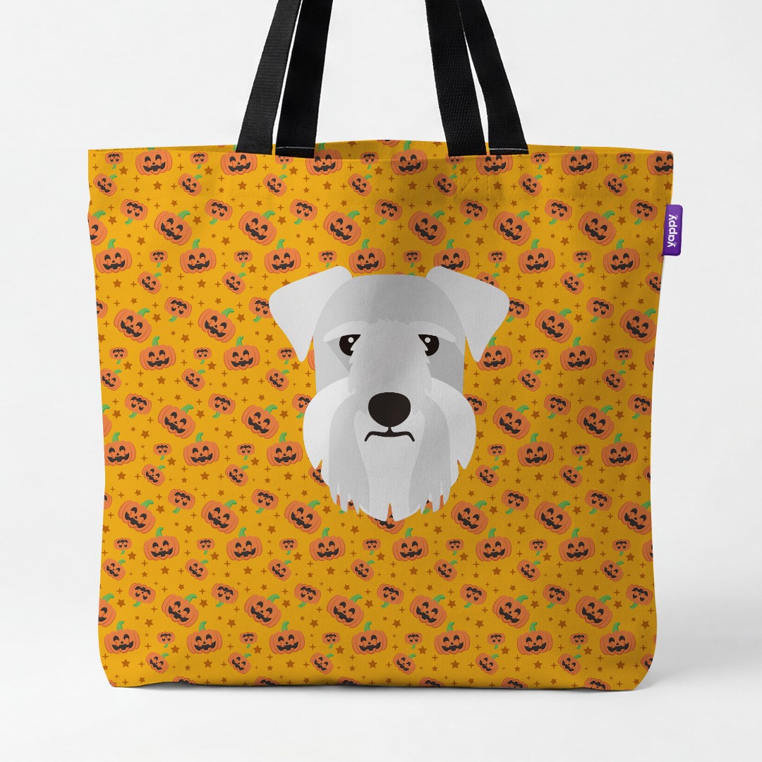 'Happy Pumpkin' - Personalised {breedCommonName} Canvas Bag