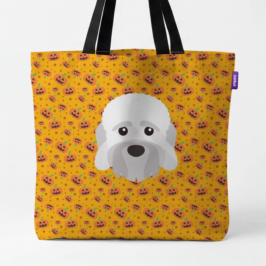 'Happy Pumpkin' - Personalized {breedCommonName} Canvas Bag