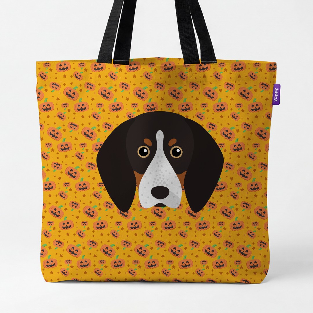 'Happy Pumpkin' - Personalized {breedCommonName} Canvas Bag