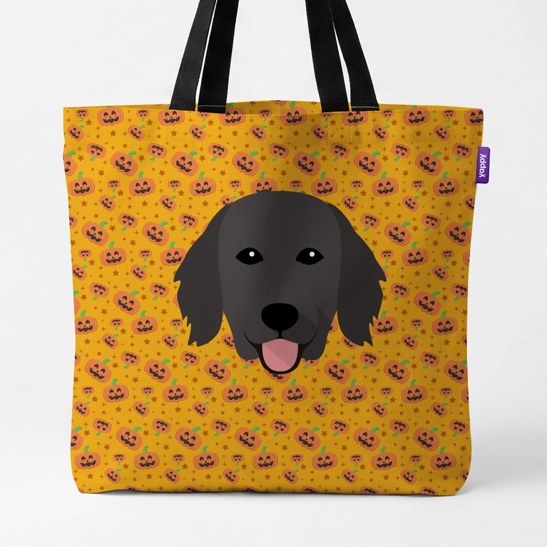 'Happy Pumpkin' - Personalized {breedCommonName} Canvas Bag