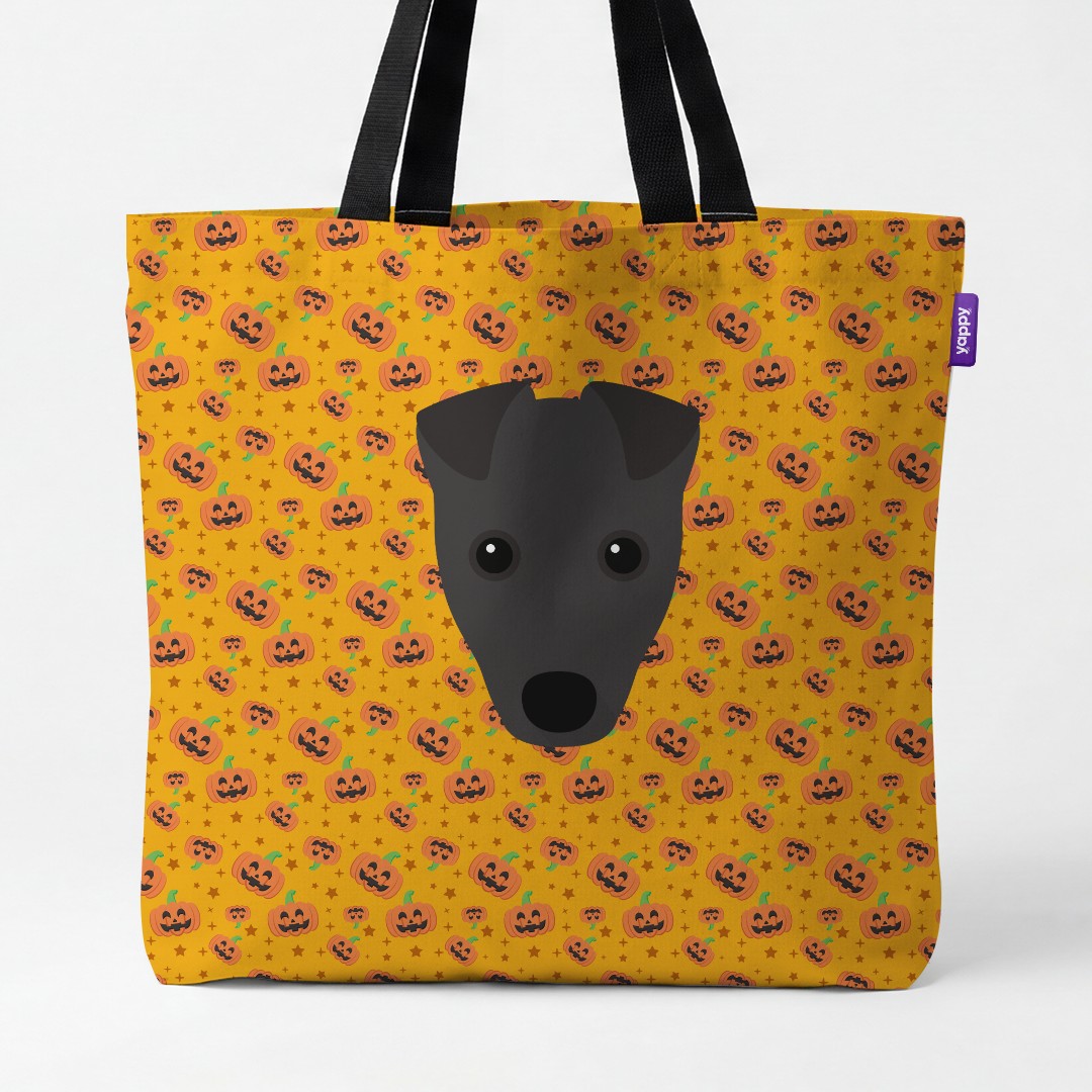 'Happy Pumpkin' - Personalized {breedCommonName} Canvas Bag