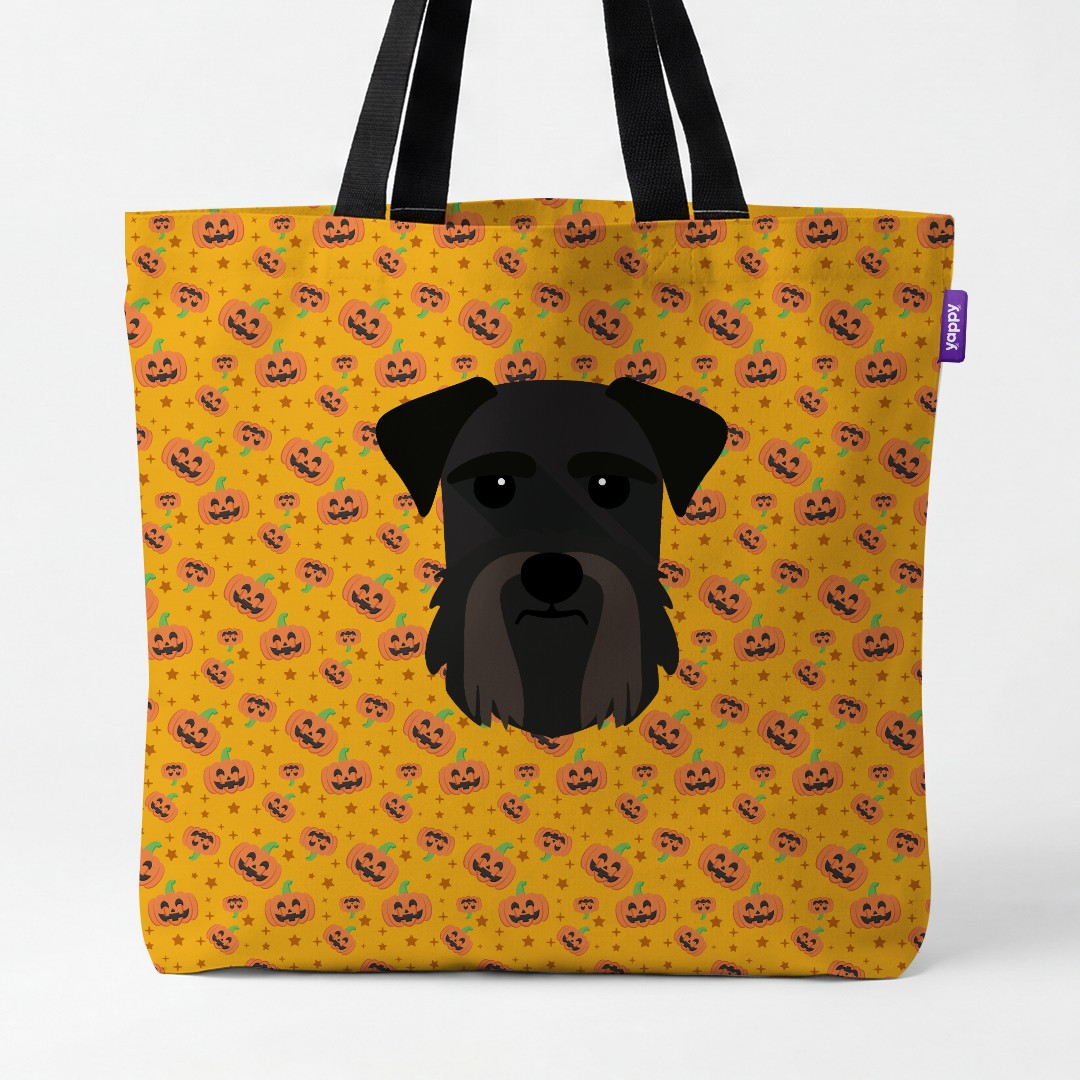 'Happy Pumpkin' - Personalized {breedCommonName} Canvas Bag