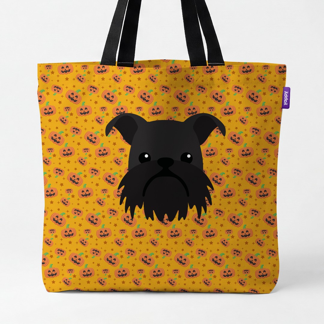 'Happy Pumpkin' - Personalised {breedCommonName} Canvas Bag
