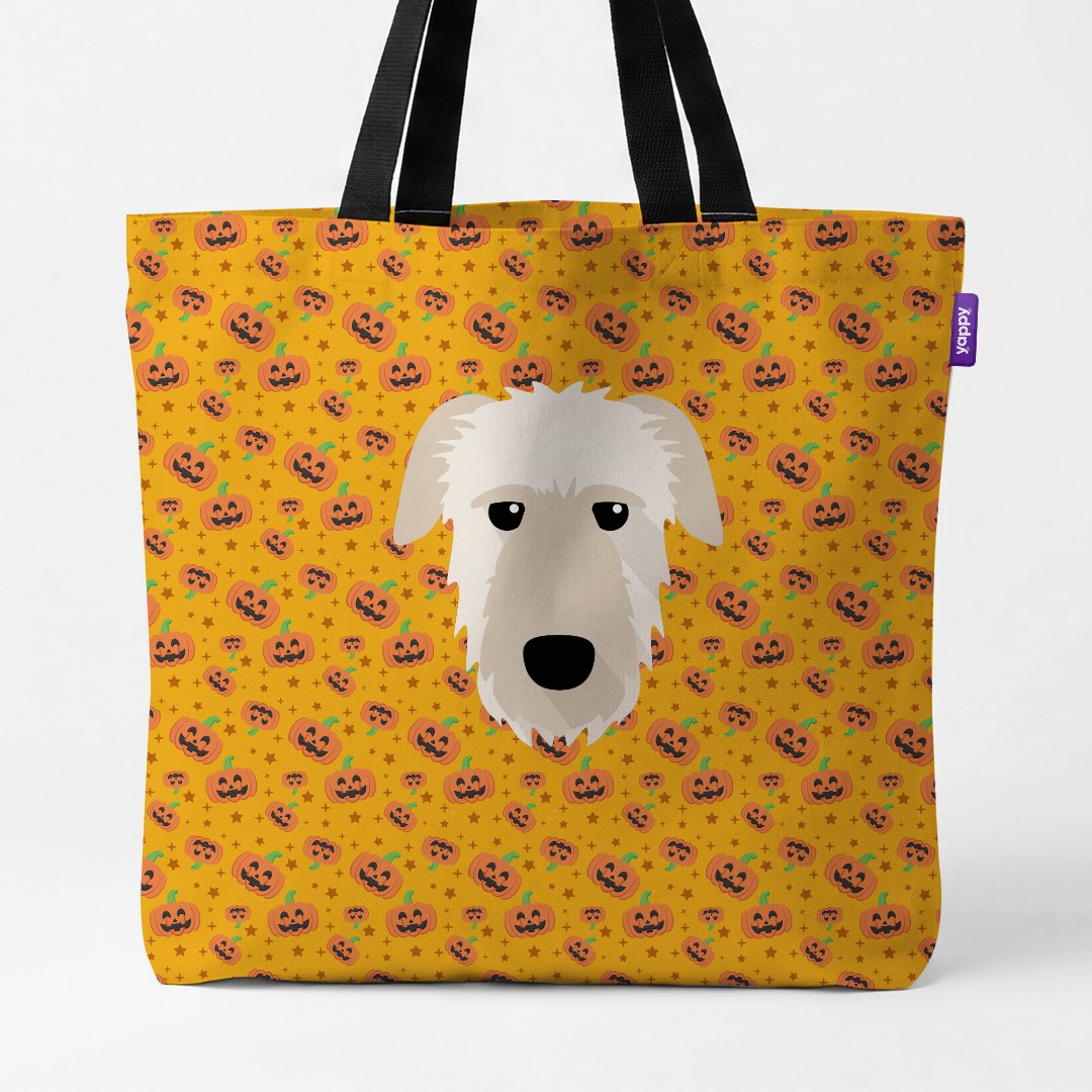 'Happy Pumpkin' - Personalized {breedCommonName} Canvas Bag