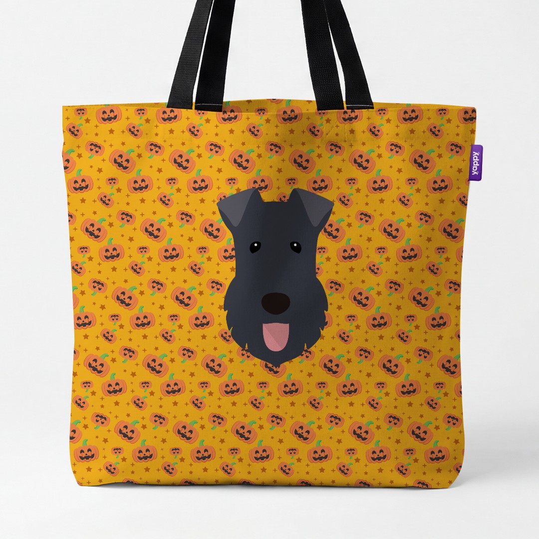 'Happy Pumpkin' - Personalised {breedCommonName} Canvas Bag