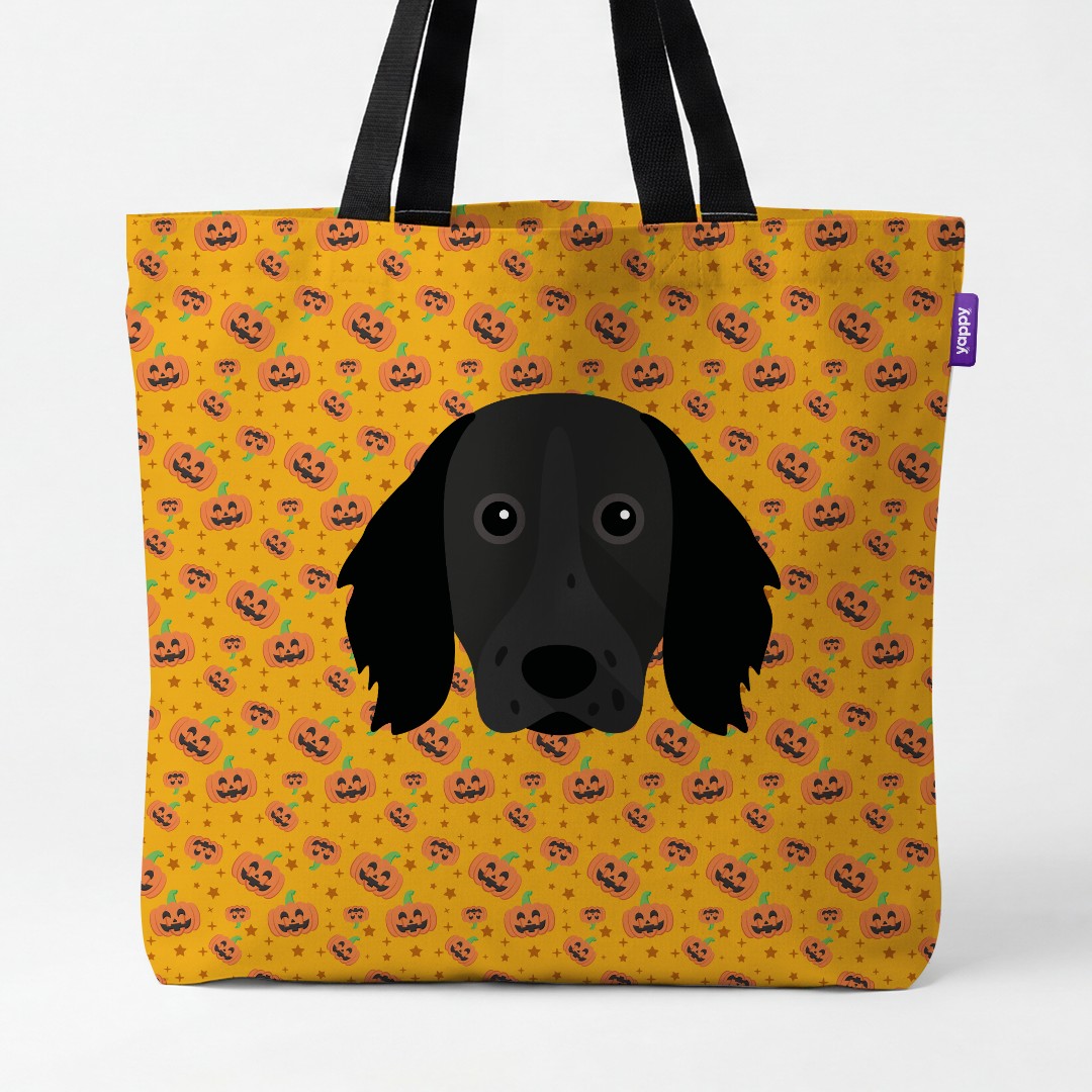 'Happy Pumpkin' - Personalized {breedCommonName} Canvas Bag