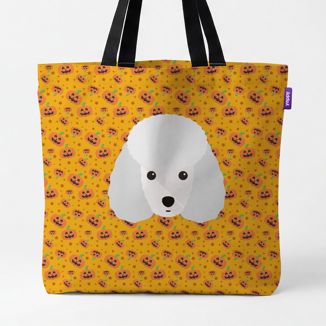 'Happy Pumpkin' - Personalized {breedCommonName} Canvas Bag
