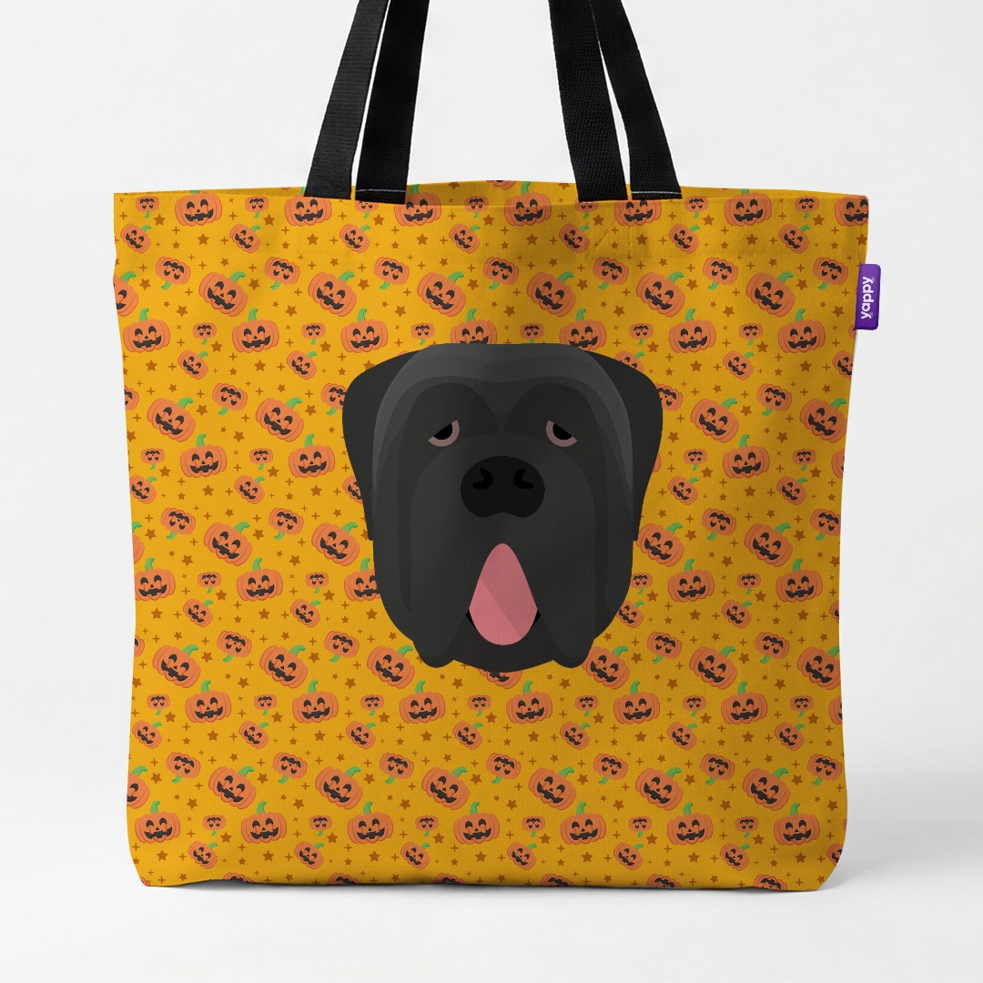 'Happy Pumpkin' - Personalized {breedCommonName} Canvas Bag