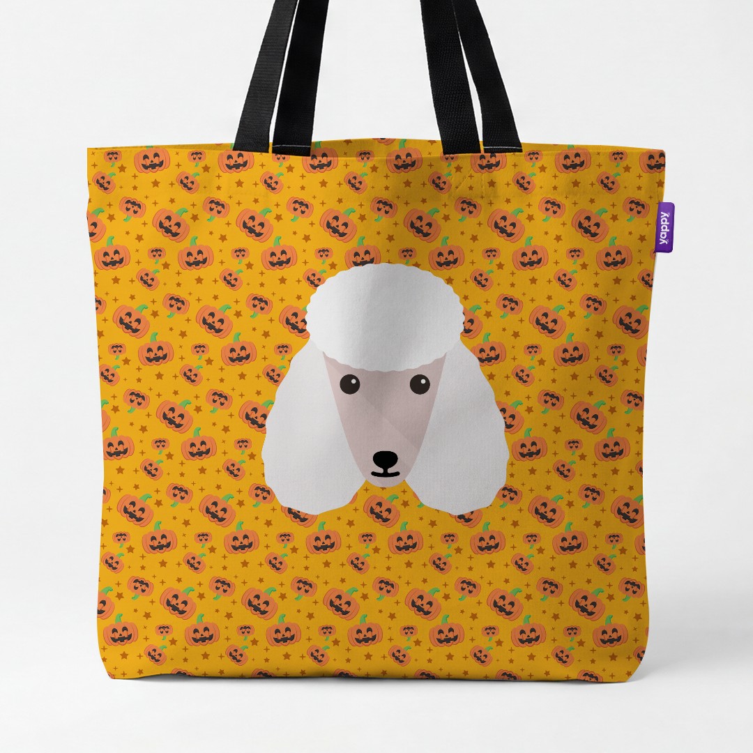 'Happy Pumpkin' - Personalized {breedCommonName} Canvas Bag