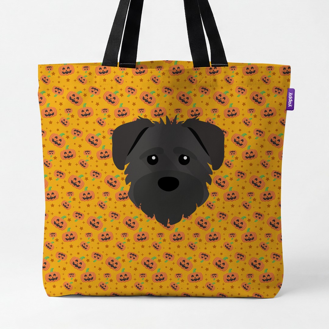 'Happy Pumpkin' - Personalized {breedCommonName} Canvas Bag