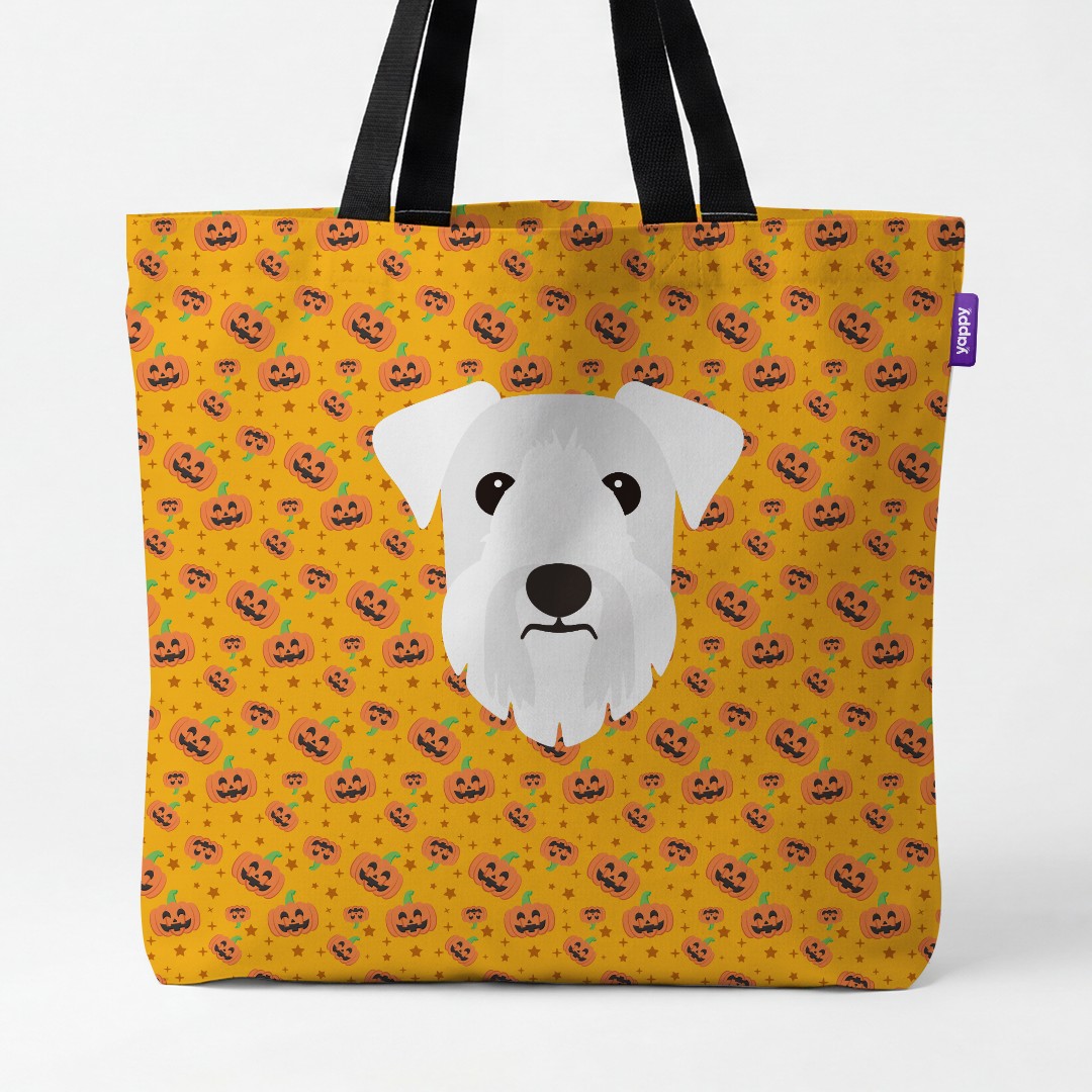 'Happy Pumpkin' - Personalised {breedCommonName} Canvas Bag
