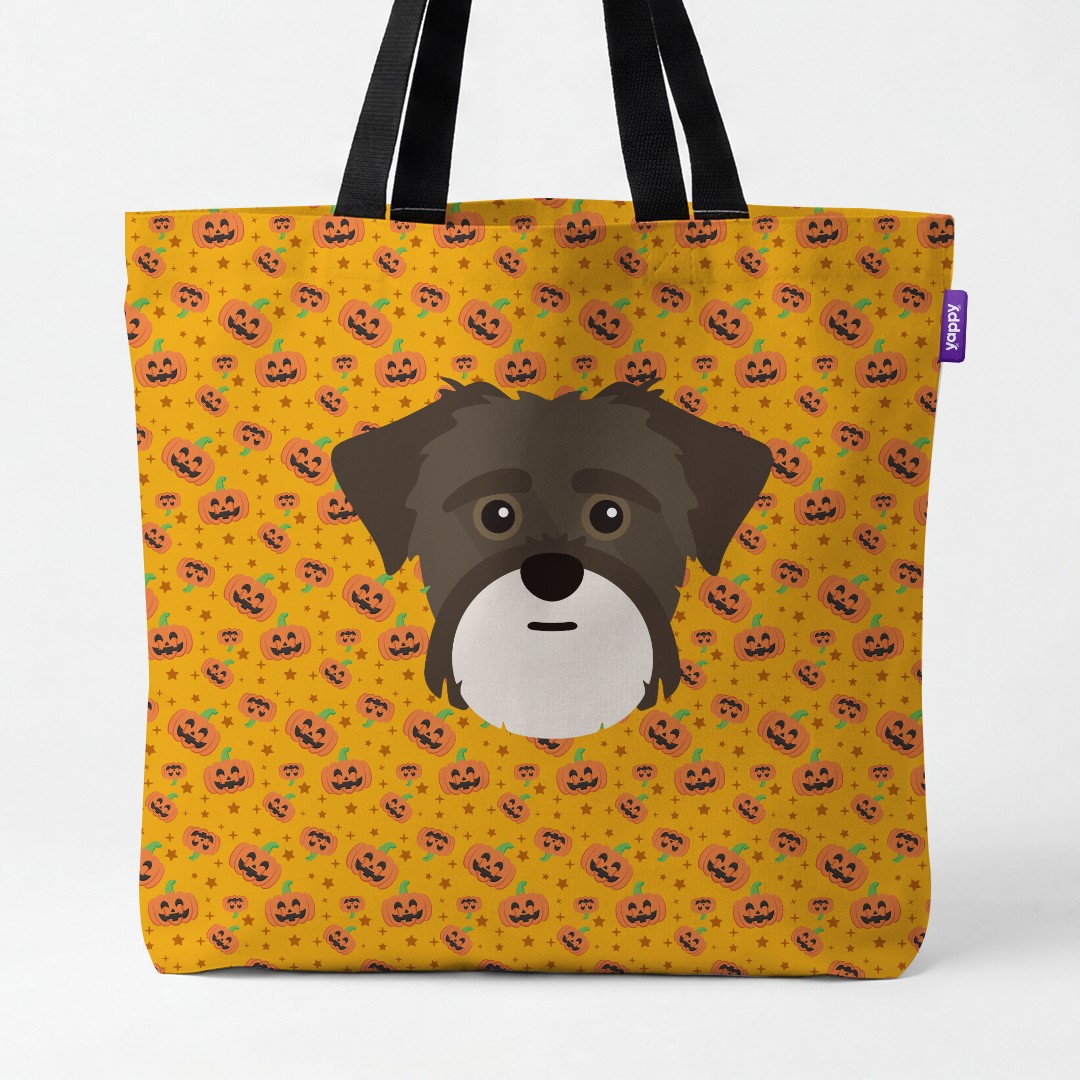 'Happy Pumpkin' - Personalized {breedCommonName} Canvas Bag