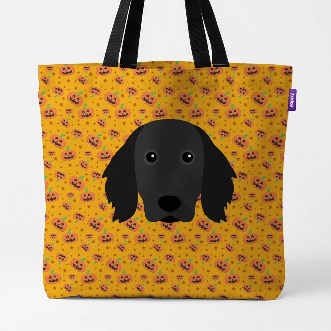 'Happy Pumpkin' - Personalized {breedCommonName} Canvas Bag