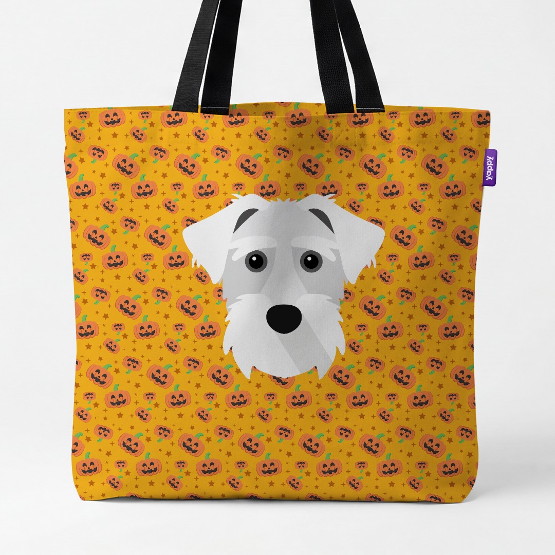 'Happy Pumpkin' - Personalized {breedCommonName} Canvas Bag