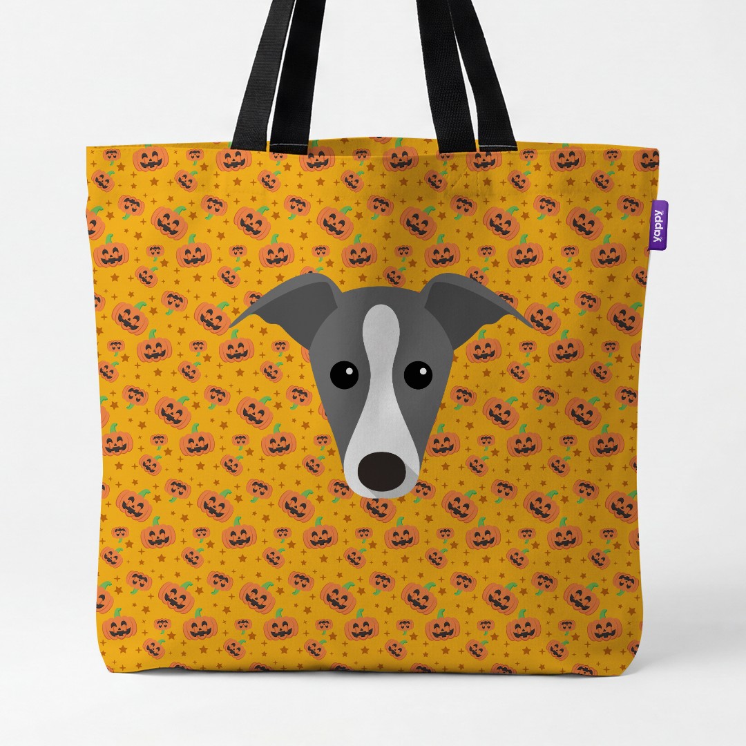 'Happy Pumpkin' - Personalized {breedCommonName} Canvas Bag