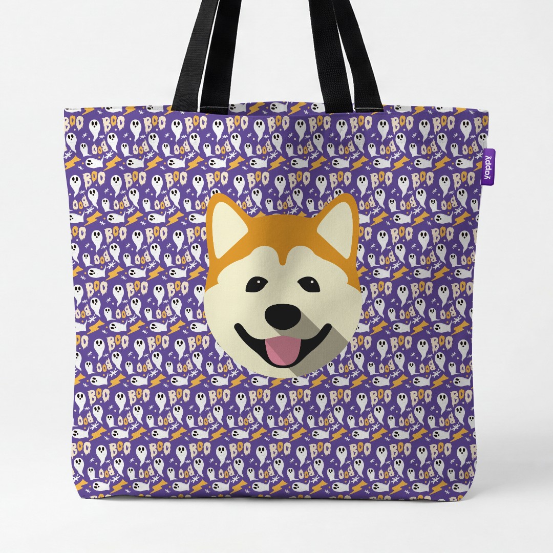 'Boo Ghosts' - Personalized {breedCommonName} Canvas Bag