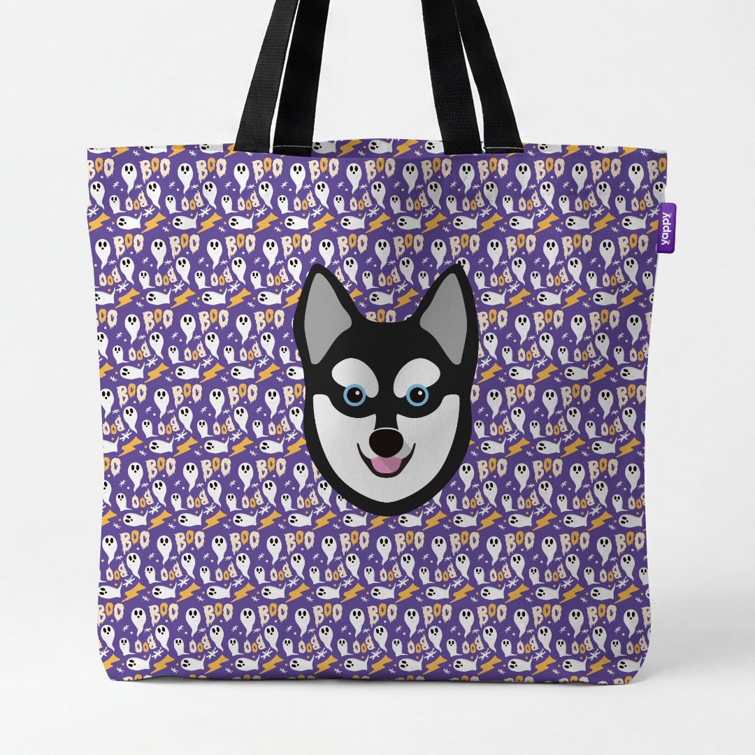 'Boo Ghosts' - Personalized {breedCommonName} Canvas Bag