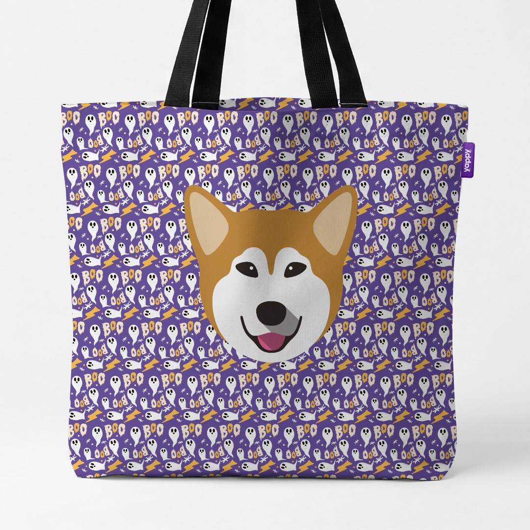 'Boo Ghosts' - Personalized {breedCommonName} Canvas Bag