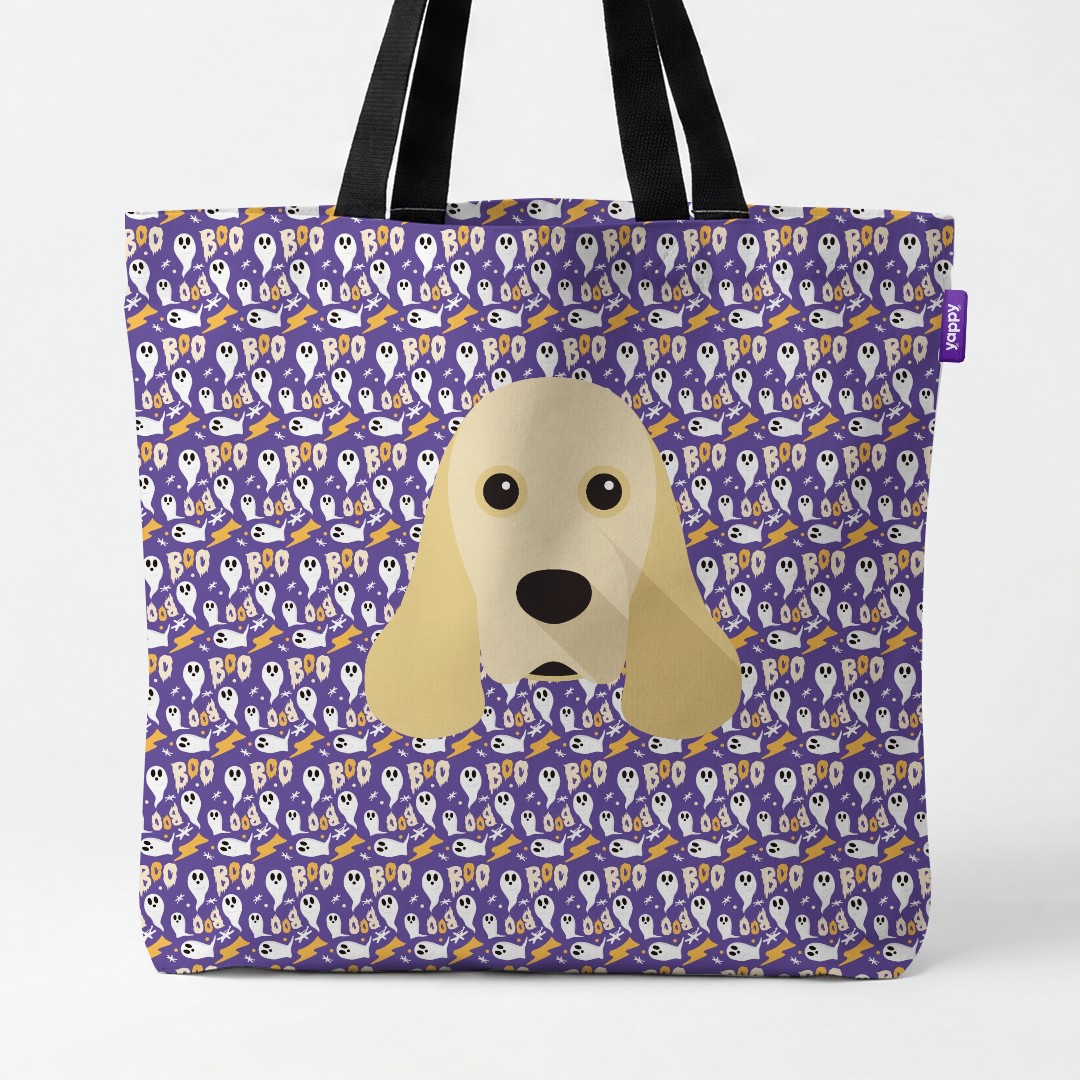 'Boo Ghosts' - Personalized {breedCommonName} Canvas Bag