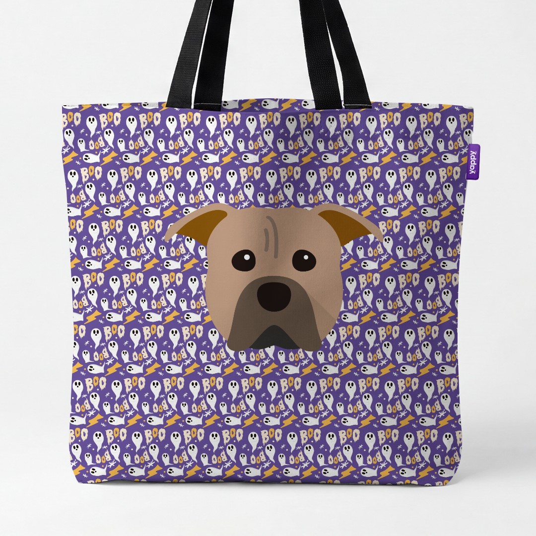 'Boo Ghosts' - Personalized {breedCommonName} Canvas Bag
