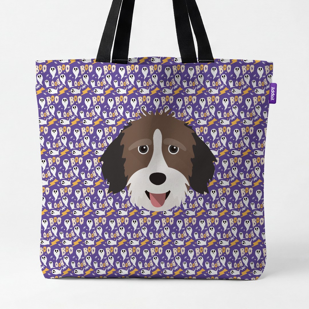'Boo Ghosts' - Personalised {breedCommonName} Canvas Bag