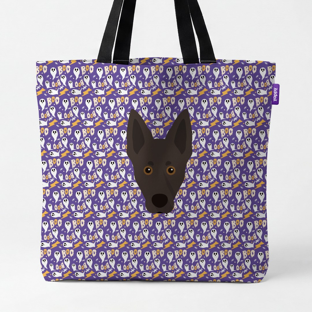 'Boo Ghosts' - Personalised {breedCommonName} Canvas Bag