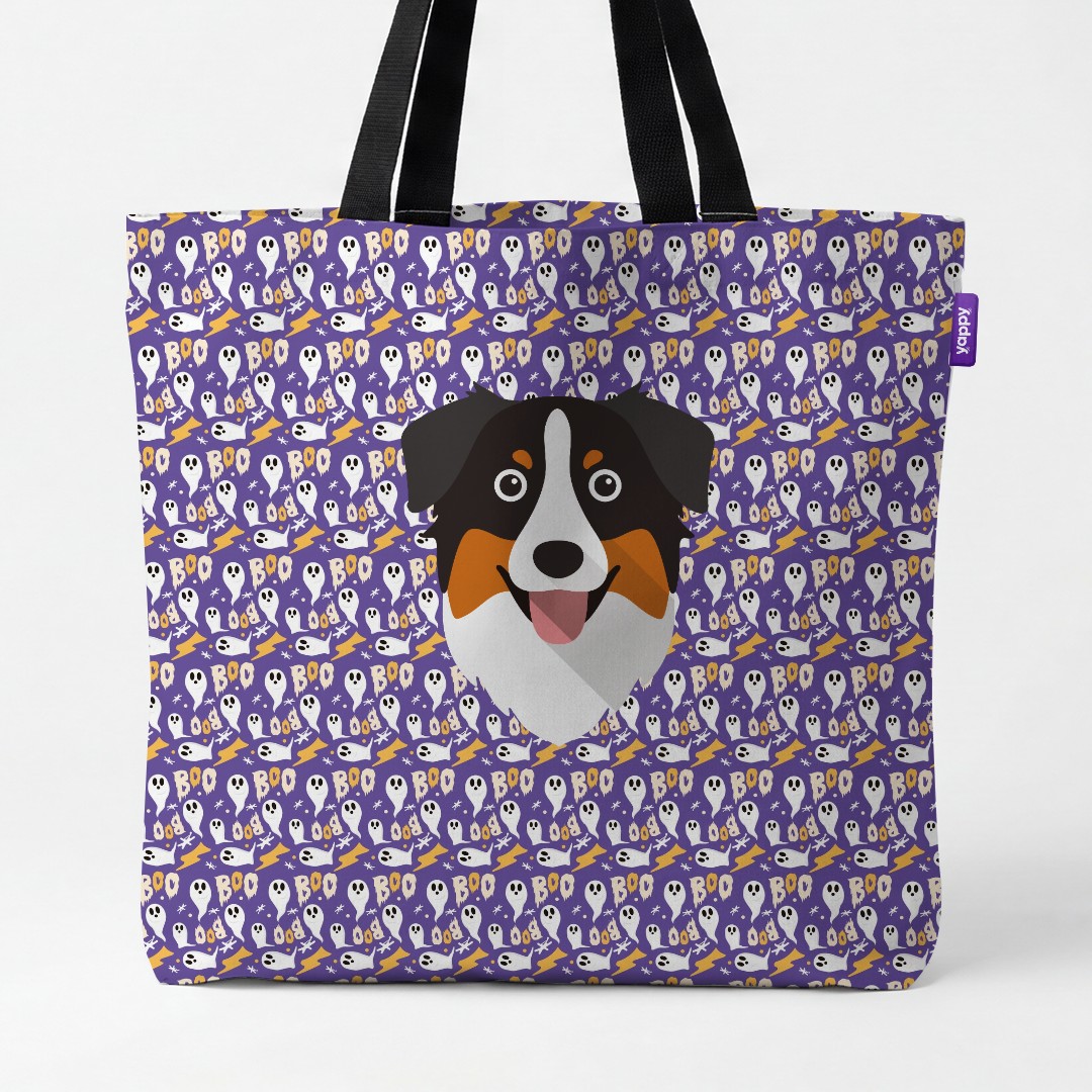 'Boo Ghosts' - Personalized {breedCommonName} Canvas Bag