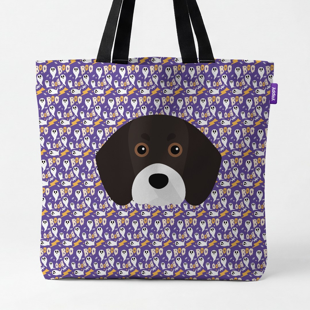 'Boo Ghosts' - Personalized {breedCommonName} Canvas Bag