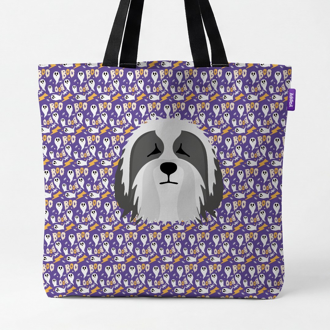 'Boo Ghosts' - Personalized {breedCommonName} Canvas Bag