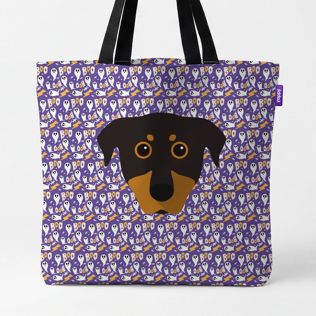 'Boo Ghosts' - Personalised {breedCommonName} Canvas Bag