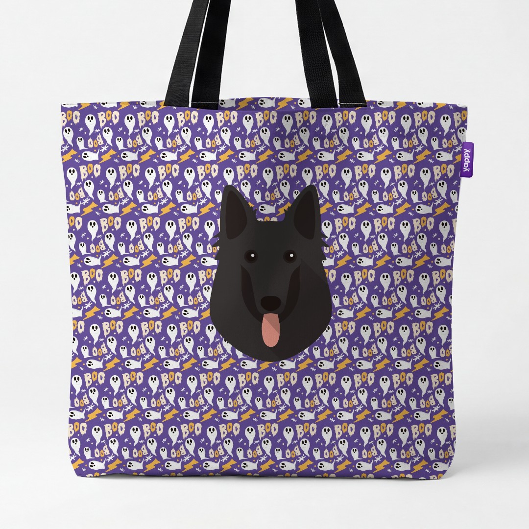 'Boo Ghosts' - Personalized {breedCommonName} Canvas Bag