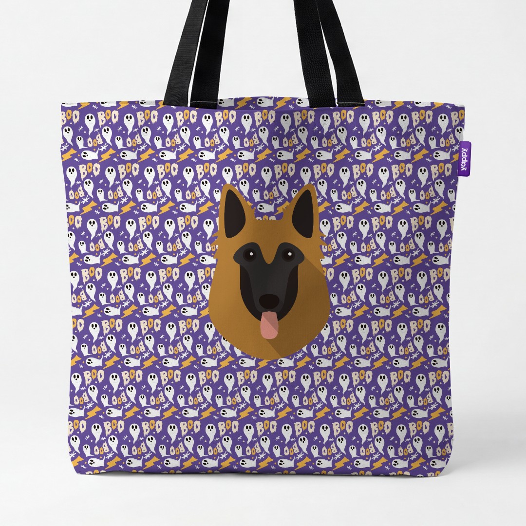 'Boo Ghosts' - Personalized {breedCommonName} Canvas Bag