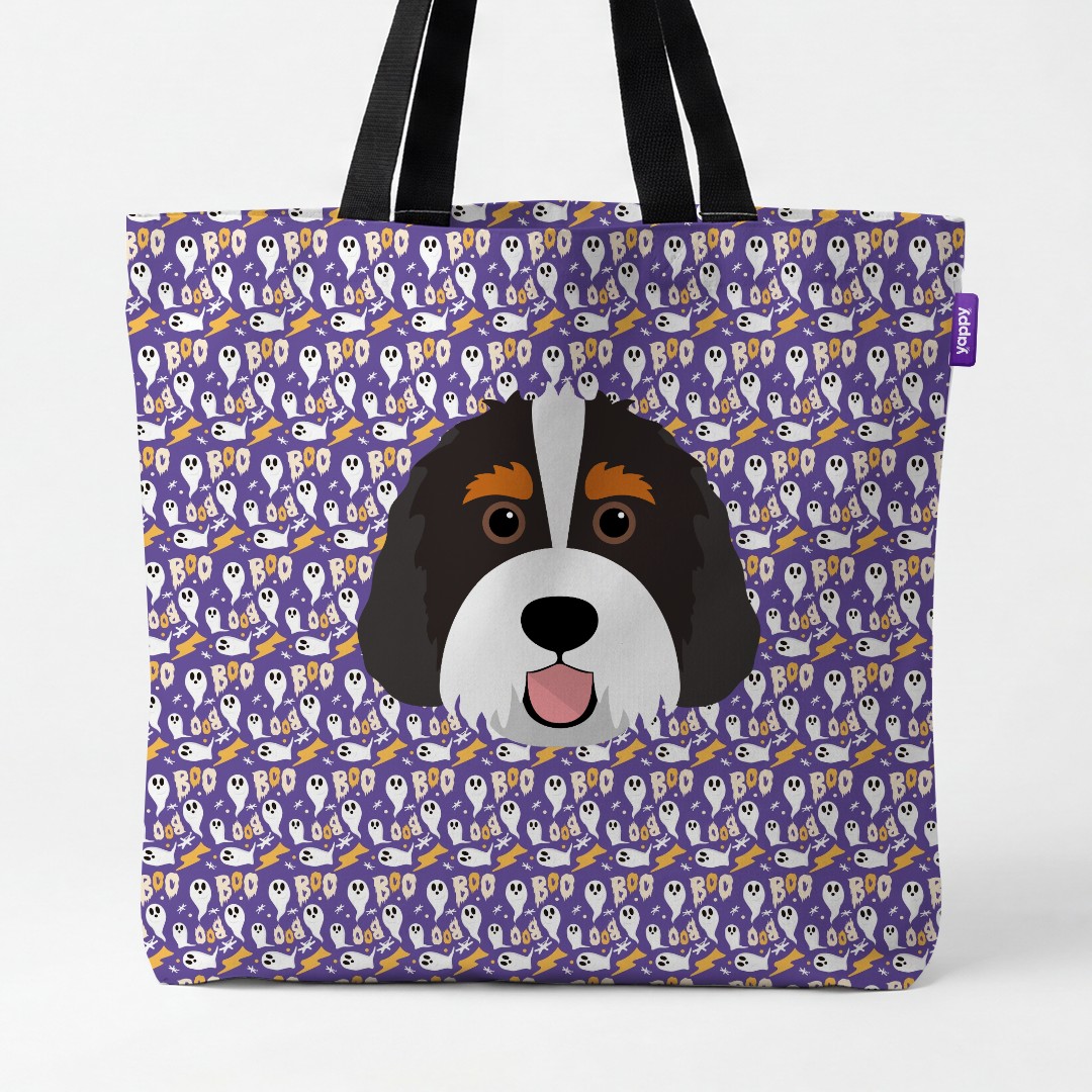 'Boo Ghosts' - Personalized {breedCommonName} Canvas Bag