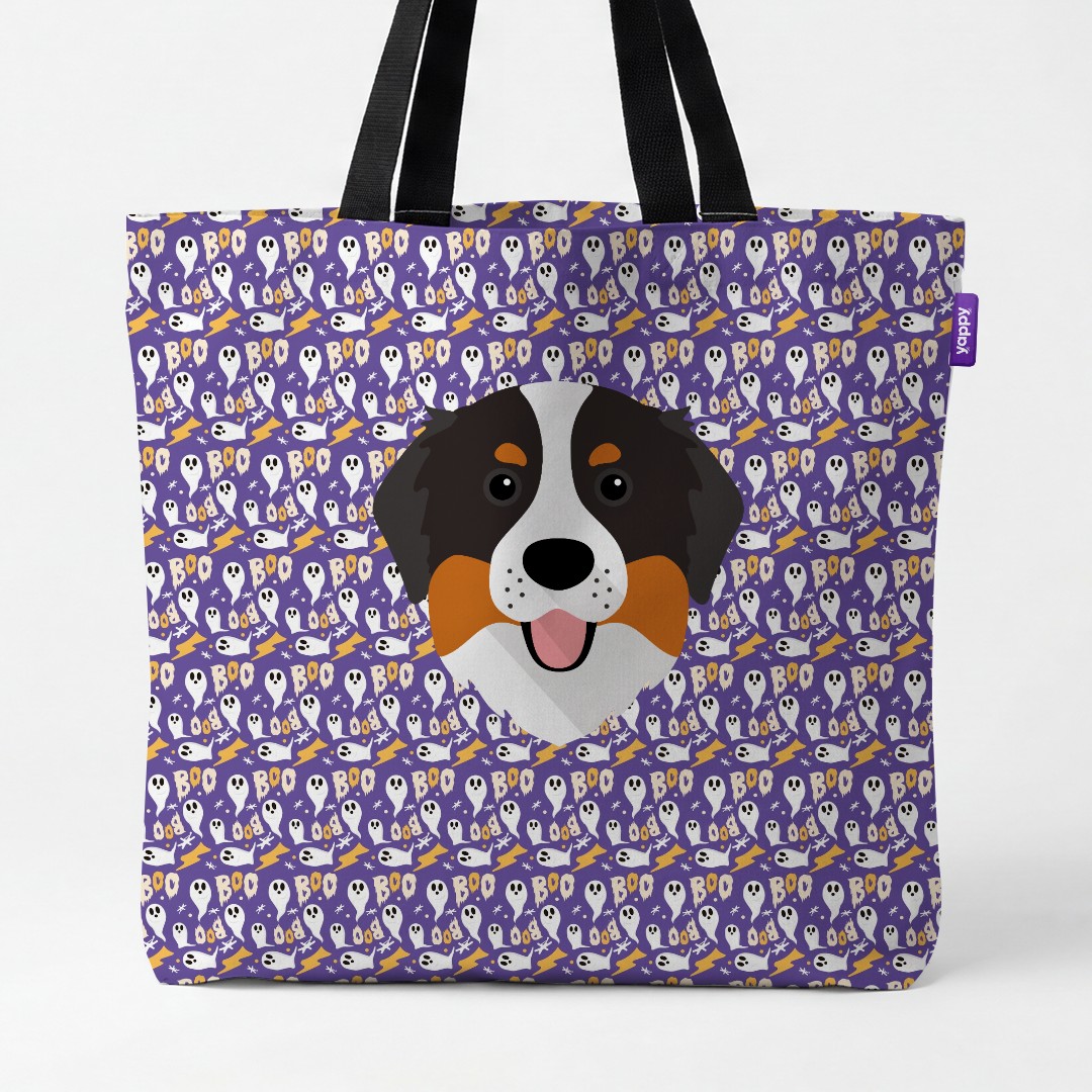 'Boo Ghosts' - Personalized {breedCommonName} Canvas Bag